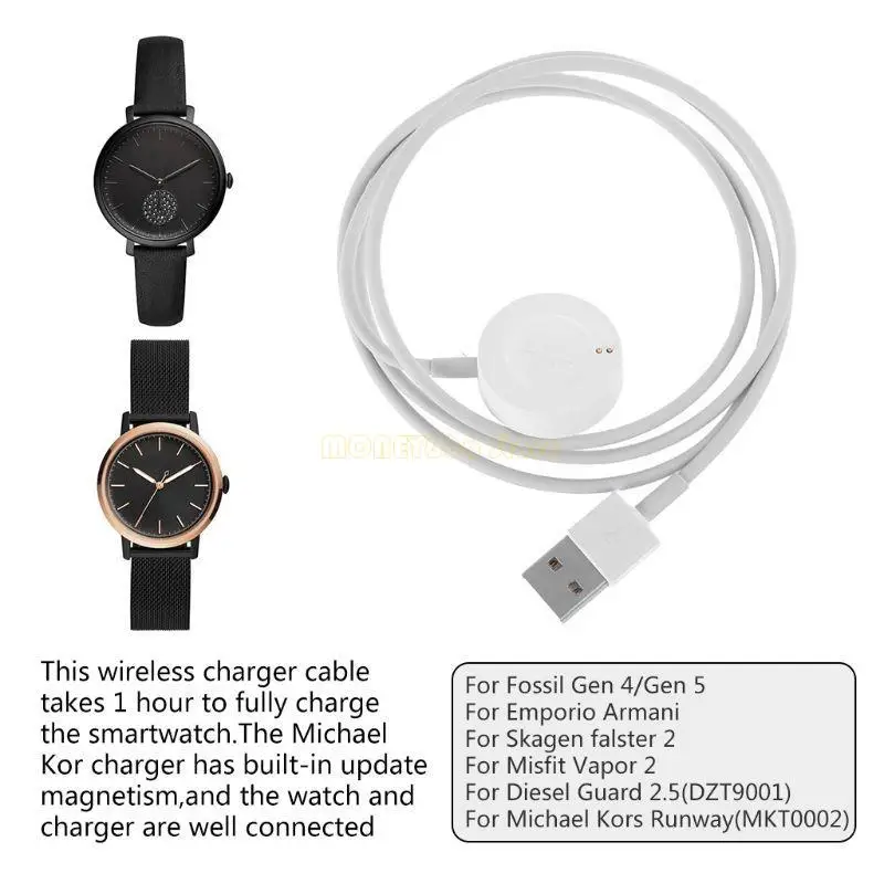 محول طاقة شاحن F62C لـ Gen 4 Explorist Watch Charging Cradle Cable Dock Mount Bracket Smartwatch حامل