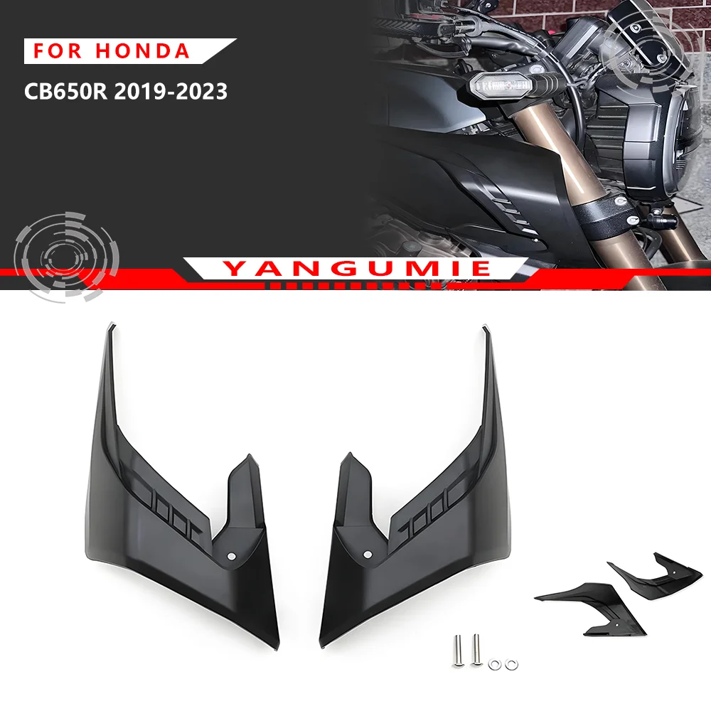 Black Frame Side Panel Wing Shield Tank Cover Shell Motorcycle Accessories Compatible with Honda CB650R 2018-2023