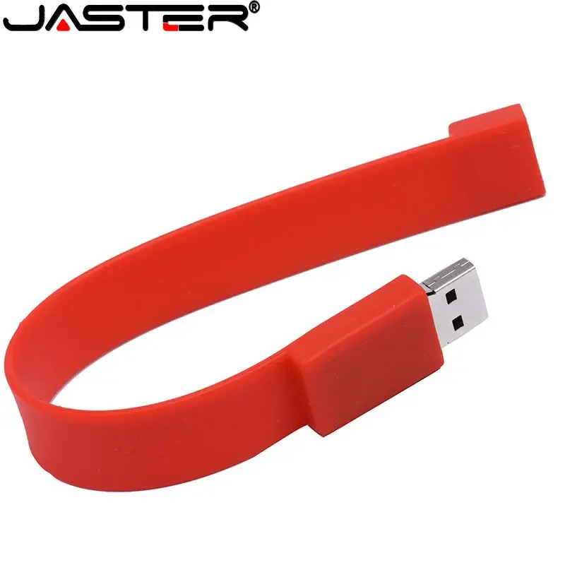 JASTER Fashion Wristband USB 2.0 Flash Drives 64GB 32GB Pen Drive Creative Business Gift for Kids Memory Stick 16GB Pink U Disk