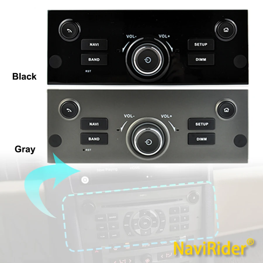 OEM Style Car Radio Control Panel To Control Android Screen For Peugeot 407 2004 - 2011 Car Video Player Black / Gray Color