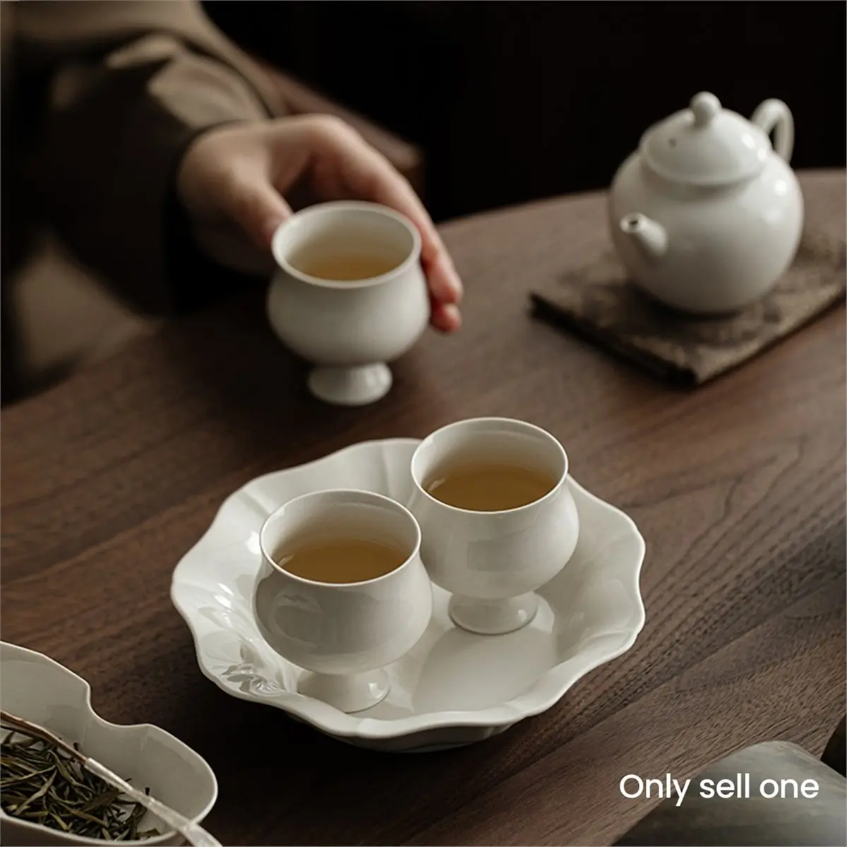 2026 New Tool Grass and Wood Ash Ancient Mud High-Footed Teacup Tea Cup Imitation Song Master Cup Tea Drinking Single Cup