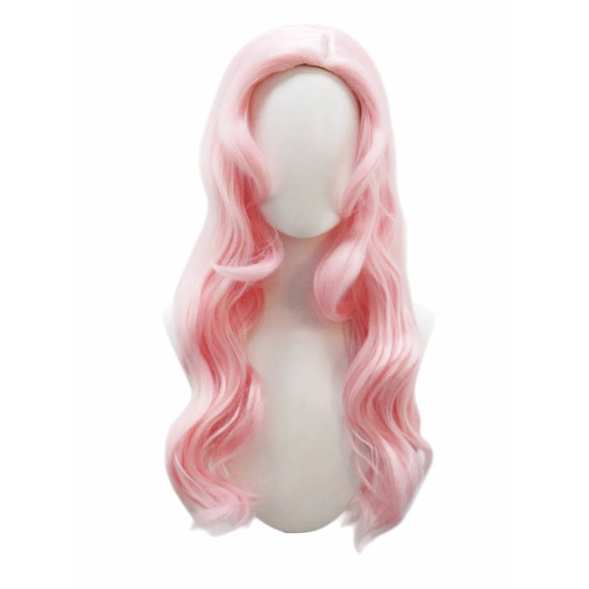 Pink Fringe Long Curly Hair Synthetic Wig - For Little Pony Character Fluttershy Cosplay Wig Animation Reality Wig