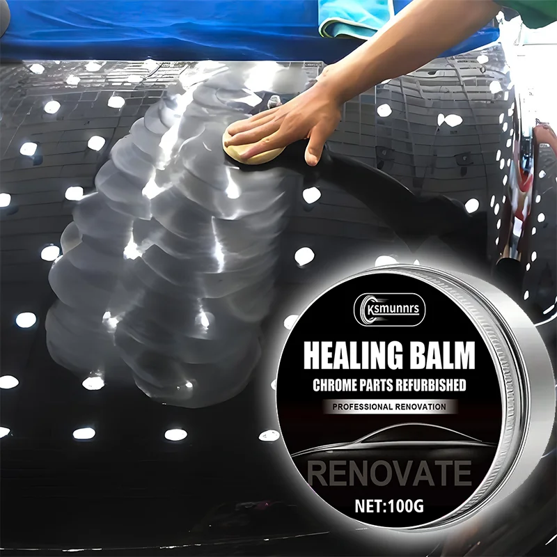 100g Car Crystal Wax, Brazilian Carnauba Wax, Auto Paint Sealant, High Gloss, Long-Lasting Protection, Waterproof Polishing for