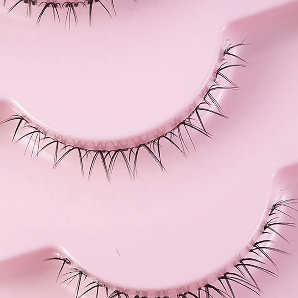 5pairs Soft Whole Pair Lower Eyelashes Transparent Stems Small Devil Eyelash Extension DIY One-piece Fake Lashes Women