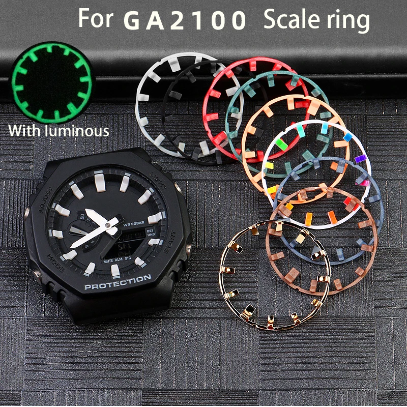 

Watch Modified Accessories Luminous Watch Dial Supporter Watch Lume Dial Scale Ring For GA- 2110 GA-2100 Luminous scale ring