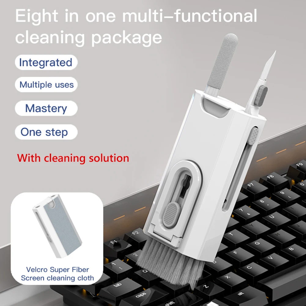 8-in-1 Earphones Keyboard cleaning kit Cleaning Pen Keycap Puller Multifunctional Cleaning Kit For AirPods iPhone iMac MacBook