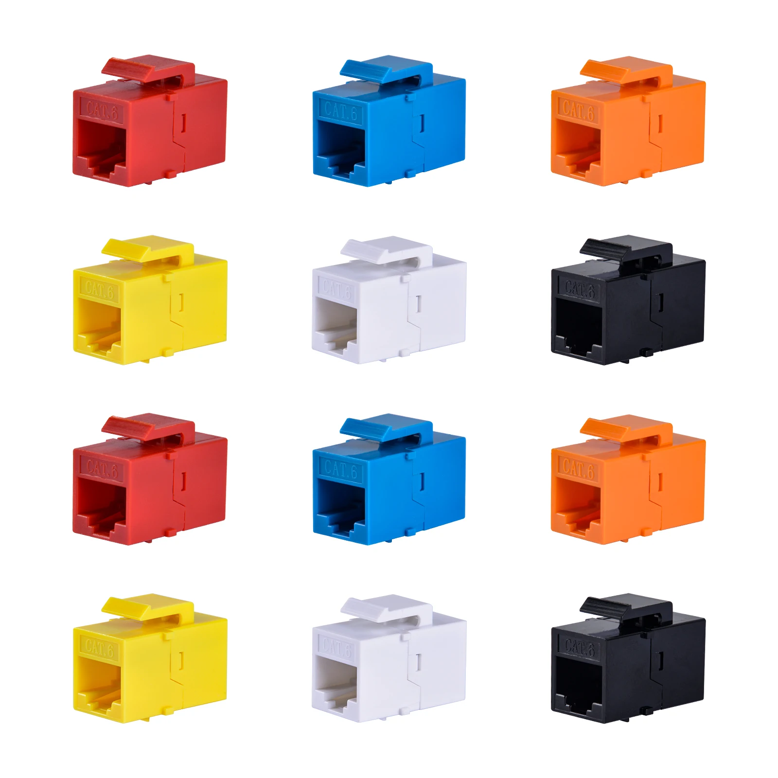 Akcesoria DeskPi Rackmate 12-portowe gniazda Keystone Cat6A RJ45 — zdjęcie produktu 7