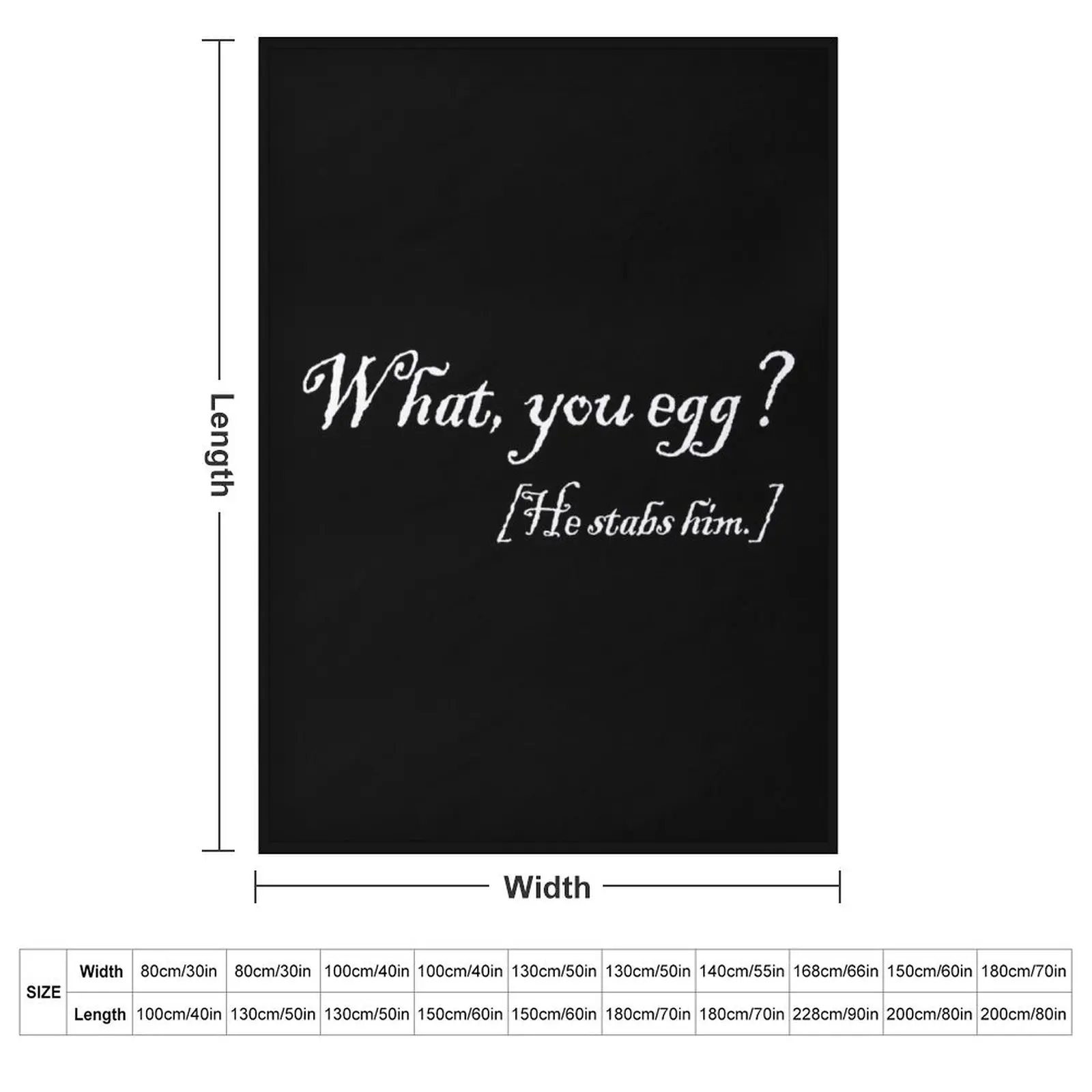 What, you egg? he stabs him. Macbeth quote from Shakespeare Throw Blanket Picnic Blankets Sofas Of Decoration Blankets