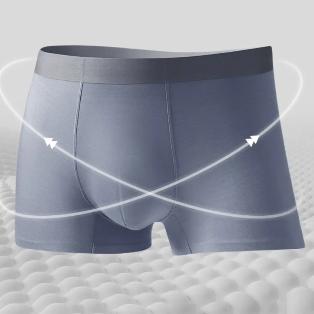 

3PCS Comfortable Model Men's Flat Panties Large Size Seamless Boxer Shorts Male Breathable Mid Waist Men Underwear Gifts