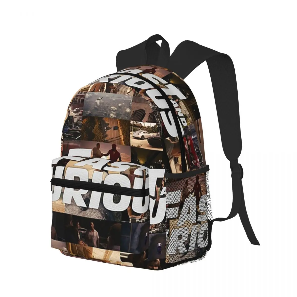 Fast And Furious Legends Tribute Student Backpack School Bag Hiking Travel Daypack for Men Women Bookbag Shoulder Bags