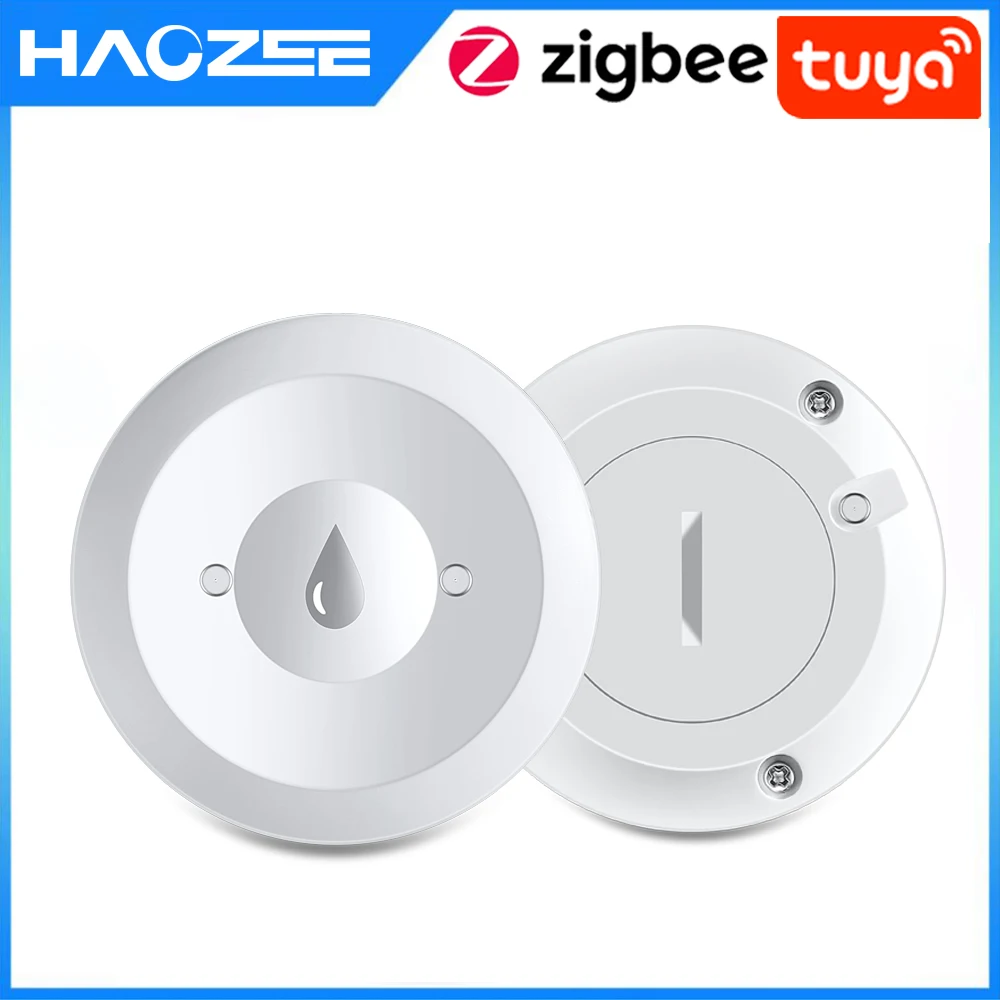 Tuya Zigbee Water Sensor Flood Leak Detector App Remote Monitoring for Kitchen/Bathroom Support Home Assistant Zigbee2mqtt