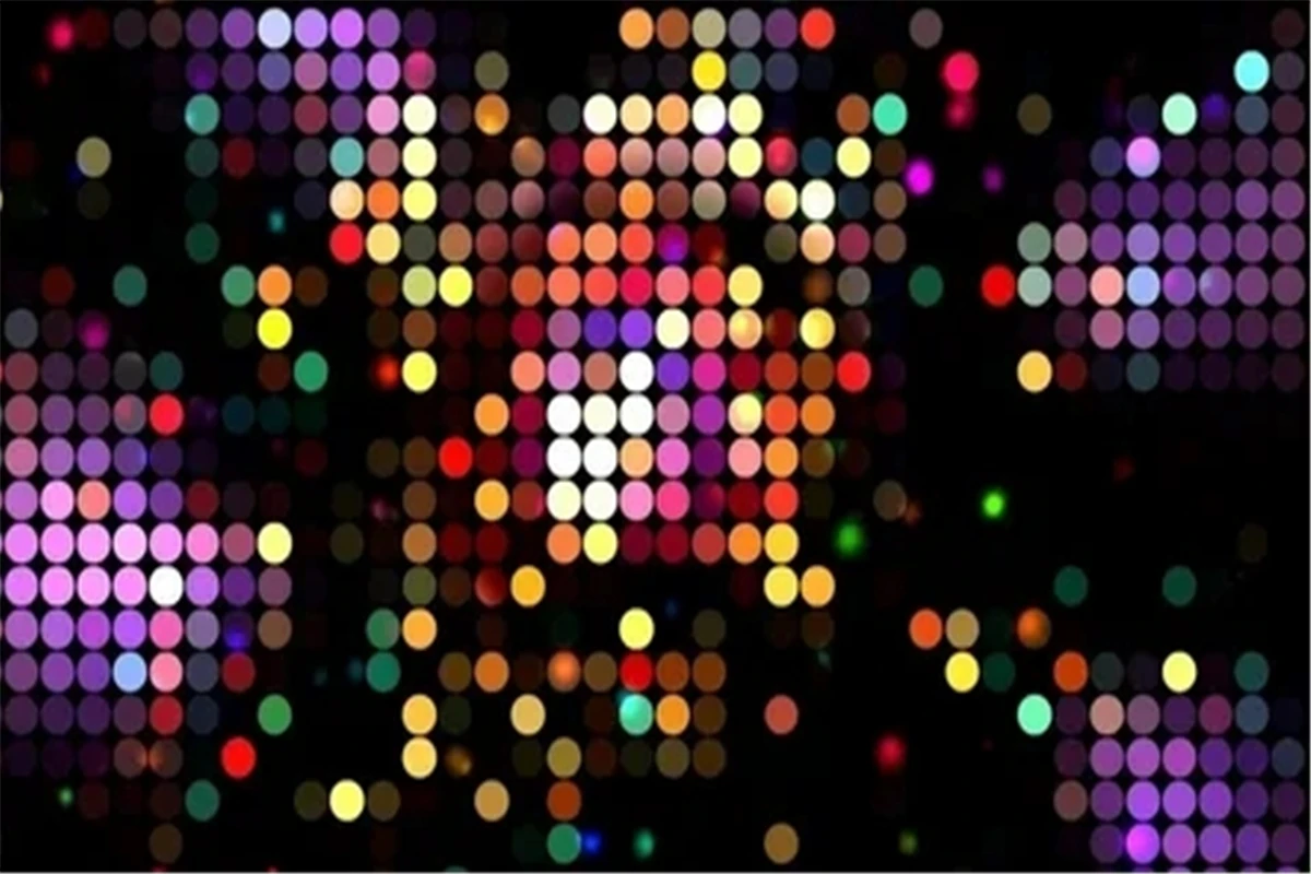 Disco Neon Spotlight Bokeh Photography Backdrops Colorful Ball Shiny Stars Hip Hop Style Background Dance Music Band Live Decor