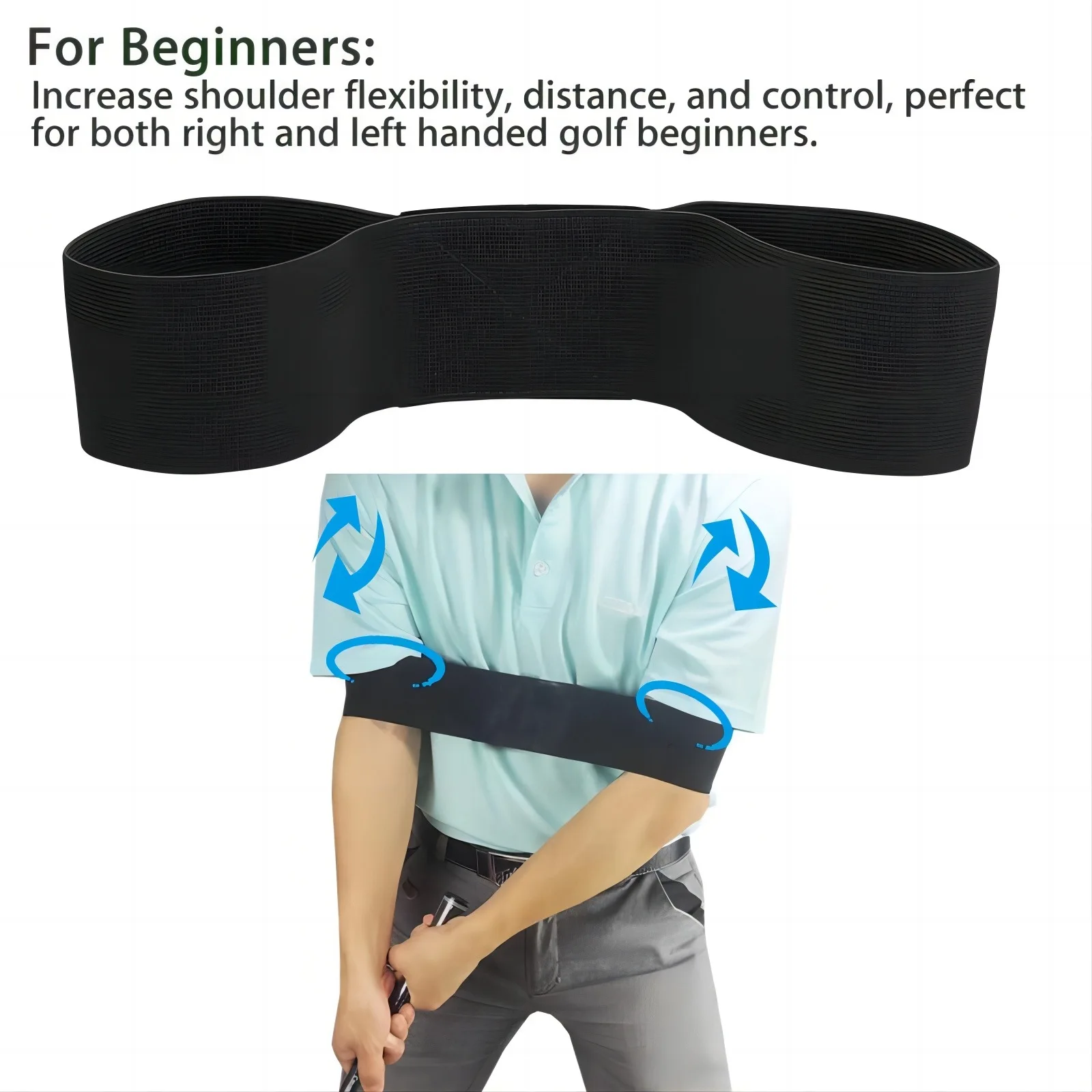 

Golf Swing Trainer Posture Corrector Band Professional Arm Hand Motion Exercise Tension Elastic for Beginners