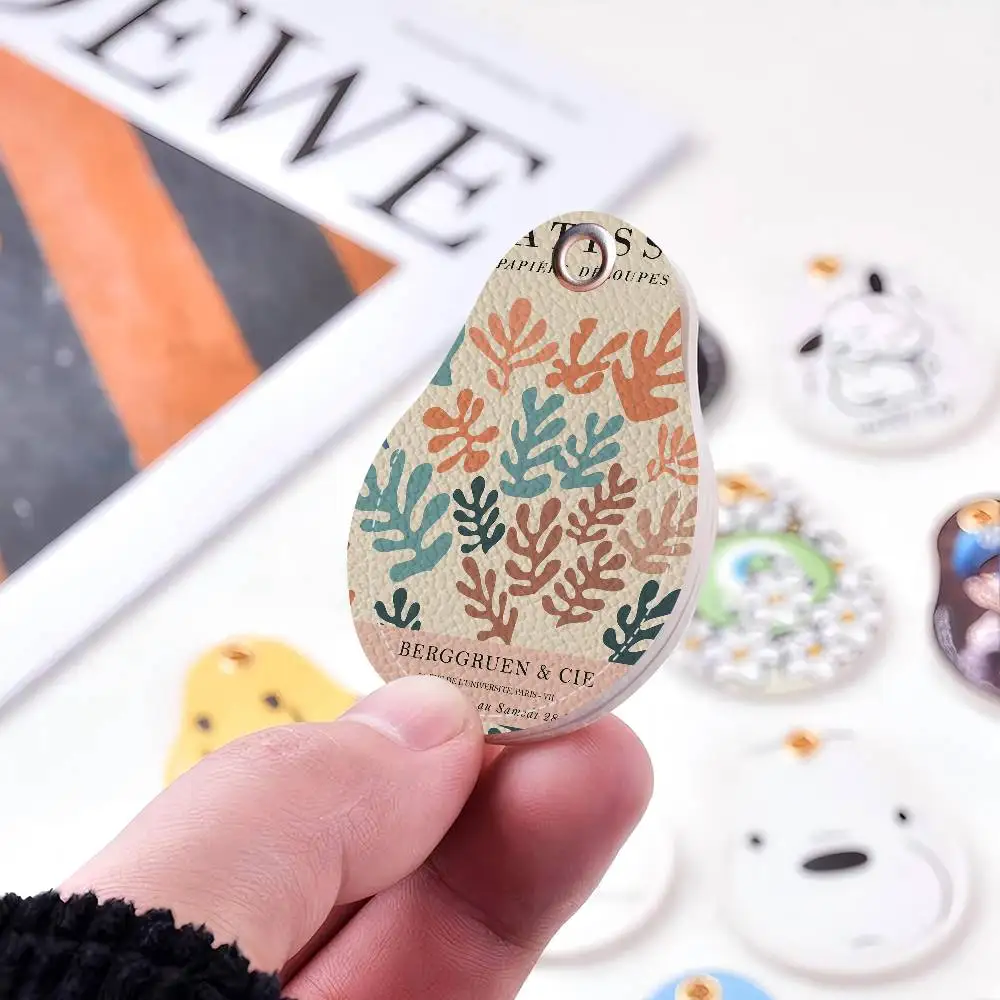 الشمال مجردة الملونة زهرة ماتيس اليابان حامل بطاقة الوصول المائية الصغيرة مصعد بطاقة الاستشعار قطرة بطاقة حامي المفاتيح #3