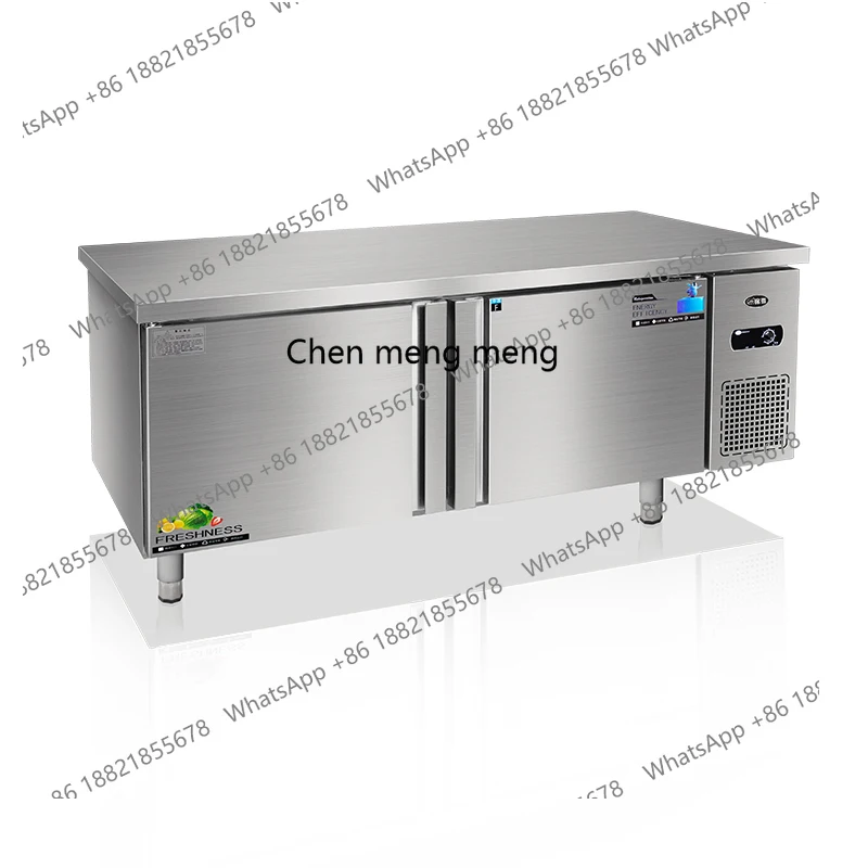 

Stainless Steel Flat Freezer Refrigerated Workbench Freezing Operation Bar Counter Commercial Freezer