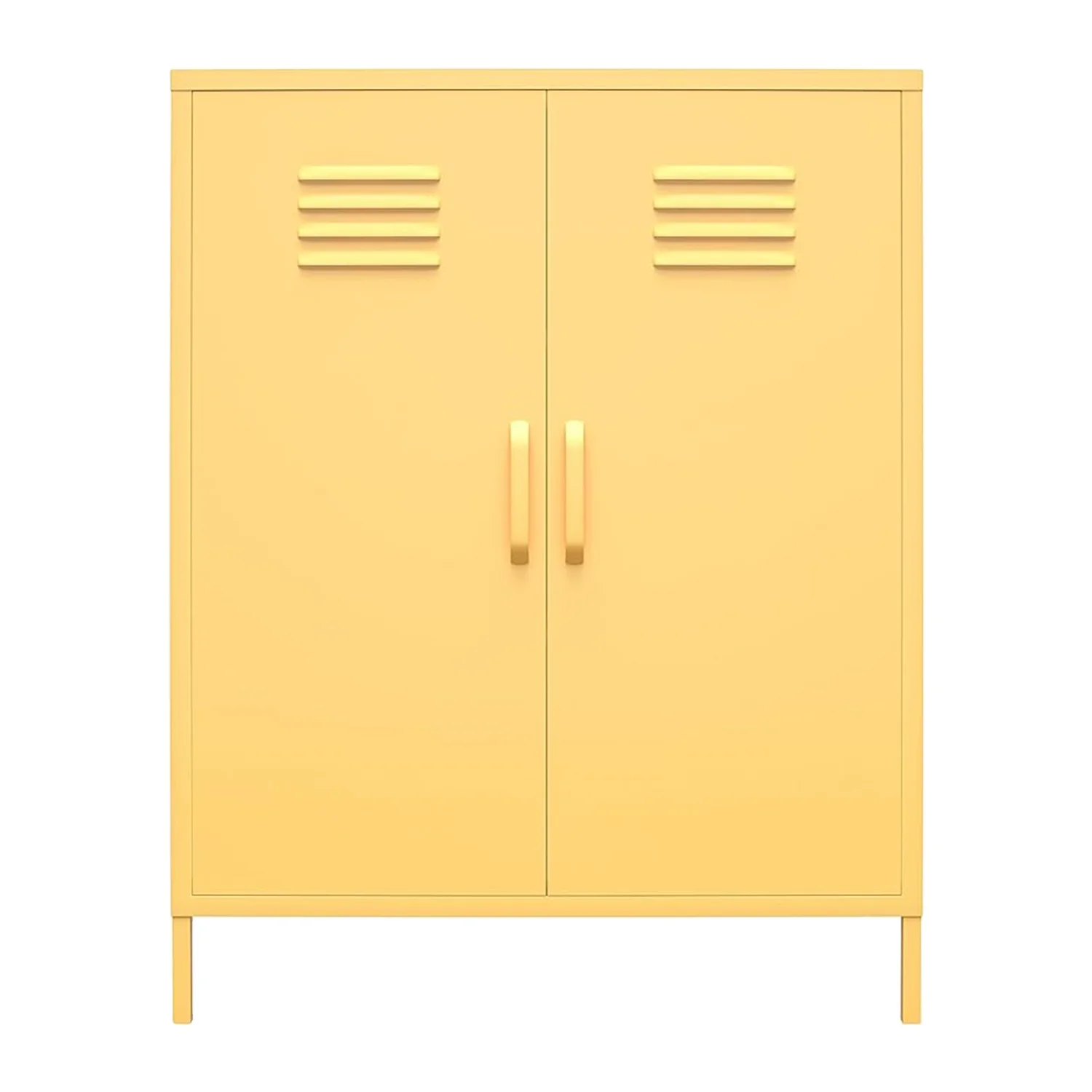 Home Cache 43.43-in W x 39.96-in H  15.75-in D Steel Full Storage Lockers, Yellow Cabinet