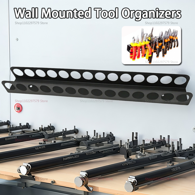  Wall Mount Screwdriver Rack Organizer Workshop Tool Holder Pliers Hammer Storage Shelf Garage Garage Tool Stand 