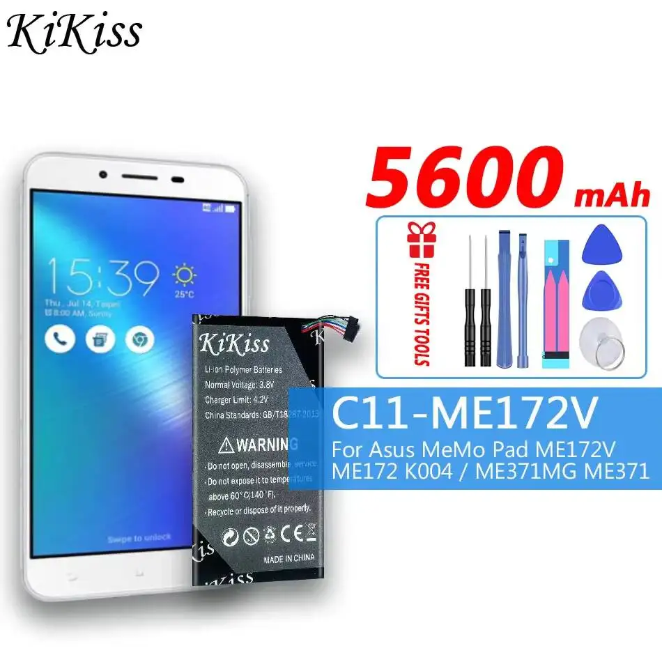 

Stable For Asus Memo Pad 7 ME172V K004 ME172 ME172-GY08 ME371 ME371MG C11-ME172V 5600mAh Tablet Battery