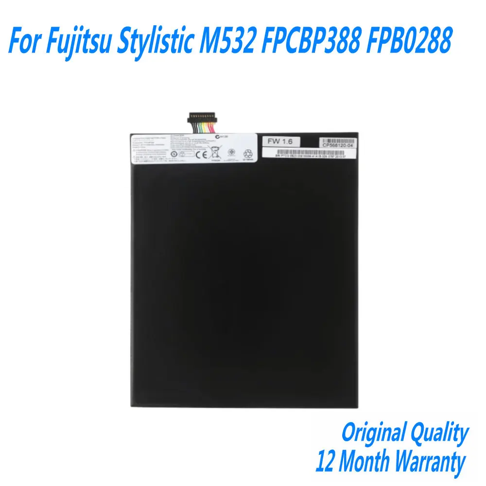 

NEW Original FPCBP388 Laptop Battery For Fujitsu Stylistic M532 FPB0288 CP568120-02 7.4V/23Wh/3050mAh