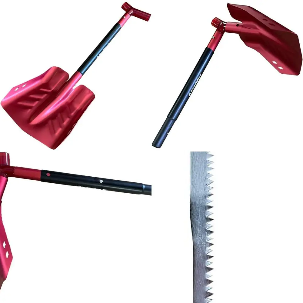 

Portable Snow Shovel with Saw Feature - Converts to Chop/Hoe, Ideal for Winter Adventures, Avalanche Rescue, and Survival Gear