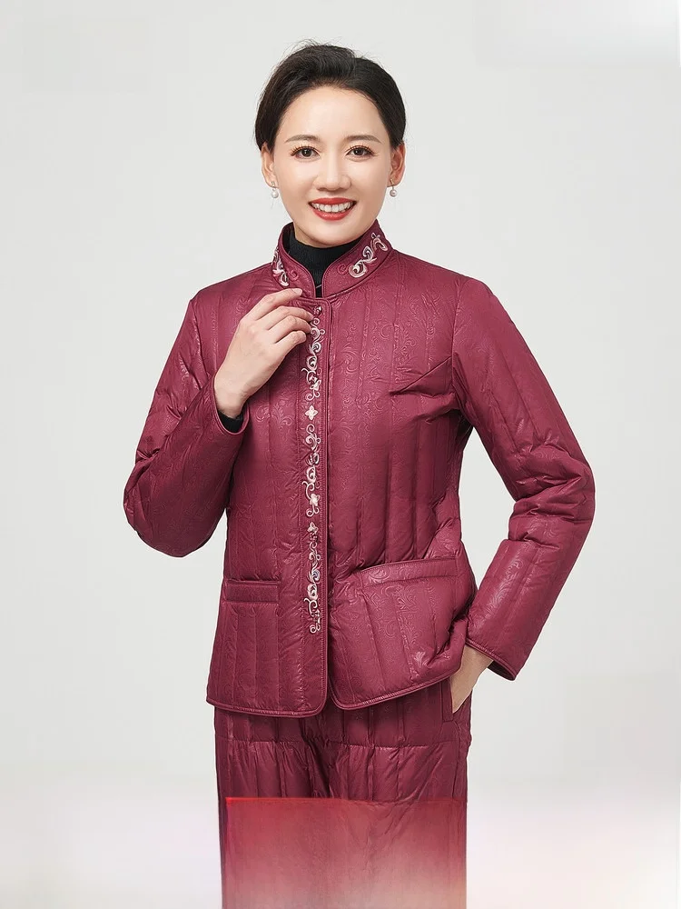 

Snow Mid-Fly Spring 2026 Women's down Innerwear Slim Fit Floral Patterned Mom Sle Warmth ly Clothing Commute Sle