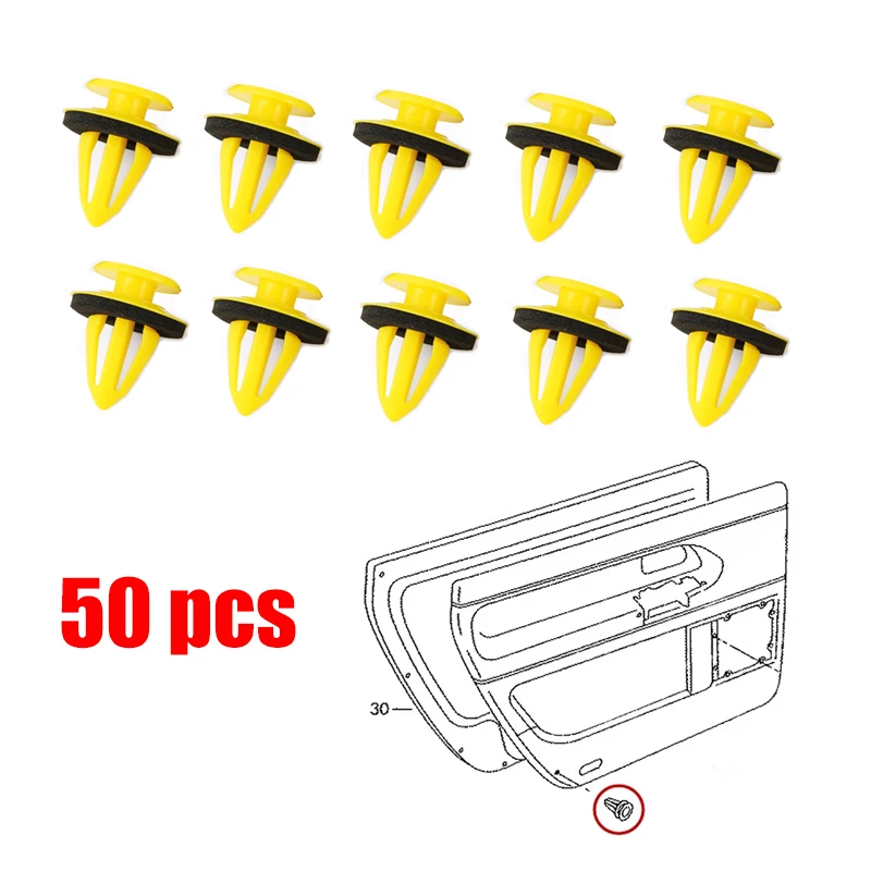 50PCS Auto Door Tri…