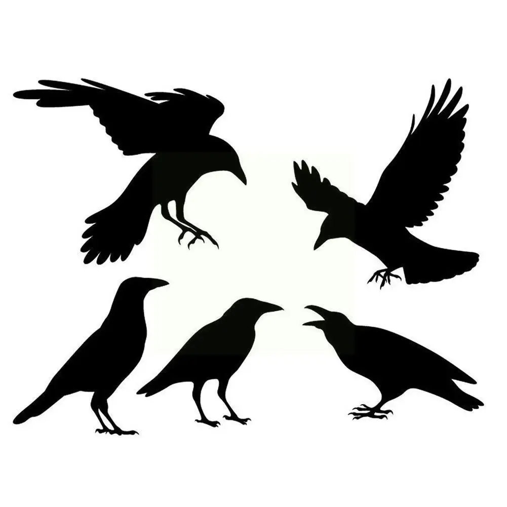 Black Crows Metal Cutting Dies Halloween Birds Set Stencil For DIY Scrapbooking Paper Craft Knife Mould Animal Embossing Di V0I1