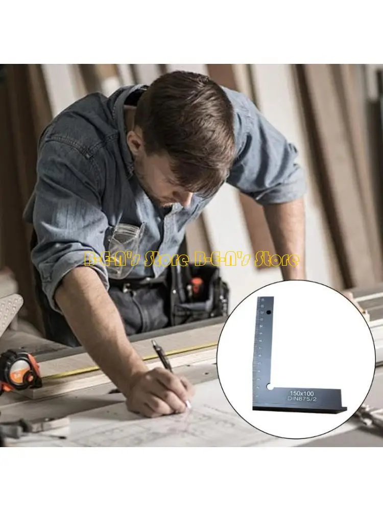 

Y1AD Right Angles Positioning Block Layout Tool Aluminium Square Ruler