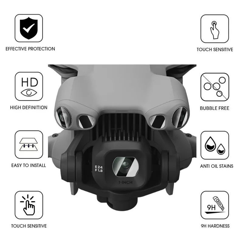 5-1 مجموعات عدسة فيلم ل DJI Mini 5 Pro كاميرا بدون طيار الزجاج المقسى عدسة الكاميرا واقية المضادة للخدش الأفلام ل DJI Mini 5Pro Pro