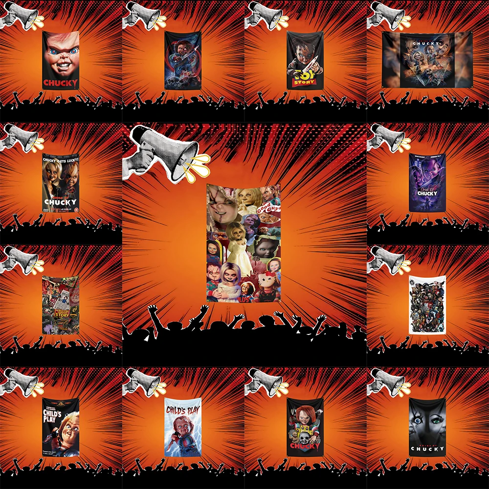 Chucky Child's Play Inspired Movie Flag  Polyester Banner For Bedroom Wall Decor Film Fan Gift