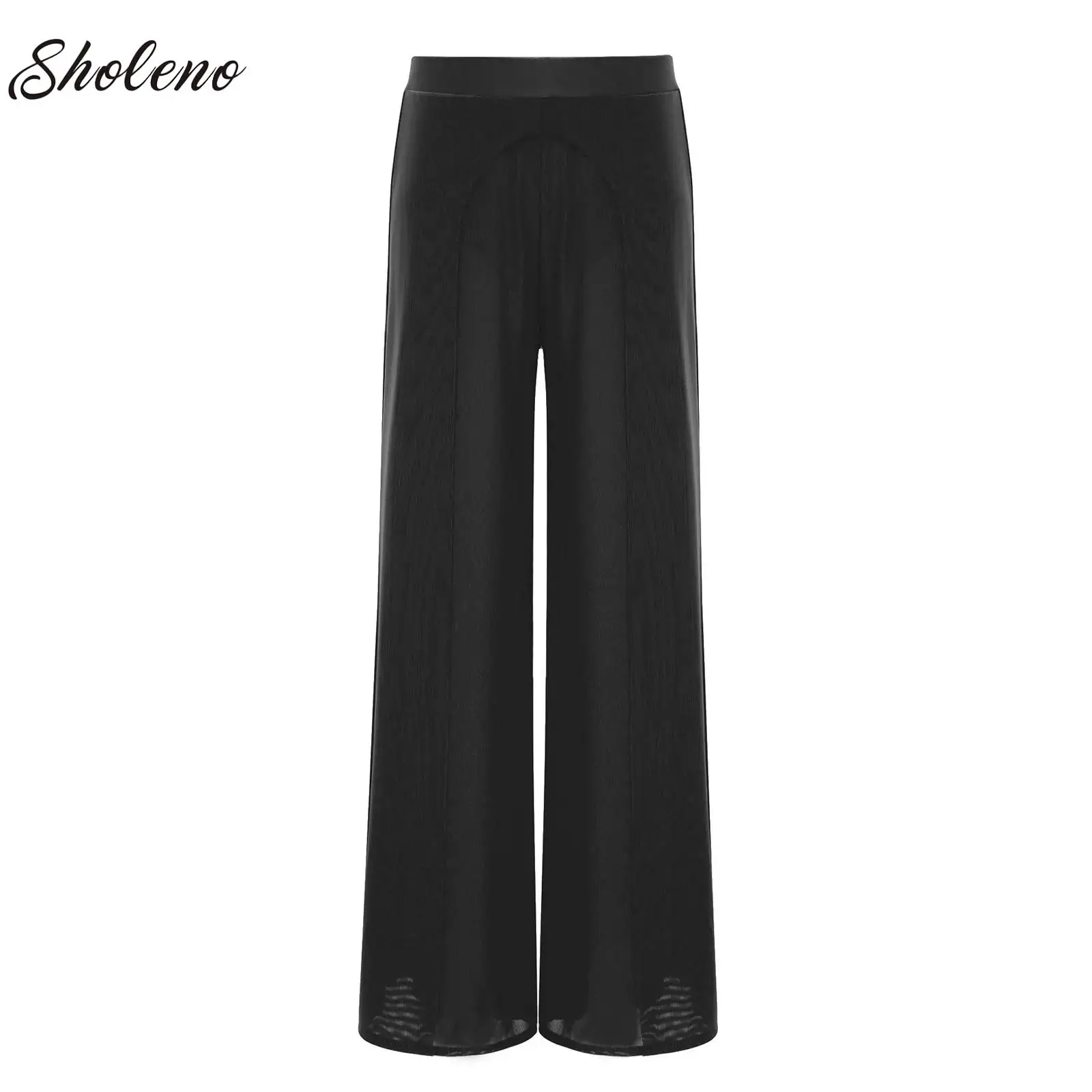 

Ballet Dance Contemporary Costume Girl Wide-Leg Mesh Pants Leotard Modern Classical Yoga Training Stage Performance Wear Clothes