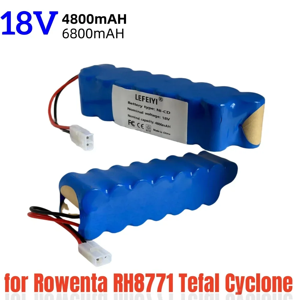 18V Battery 6800mAh Original NiMH Rechargeable Vacuum Cleaner Replacement Battery for Rowenta RH8771 for Tefal Cyclone