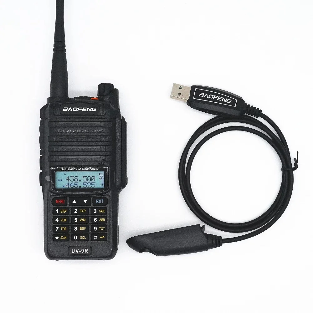 Asli USB Kabel Pemrograman untuk Baofeng Ham Radio Dua Arah dengan Drive CD Software untuk UV9R Plus BF-9700 BF-A58 Walkie Talkie