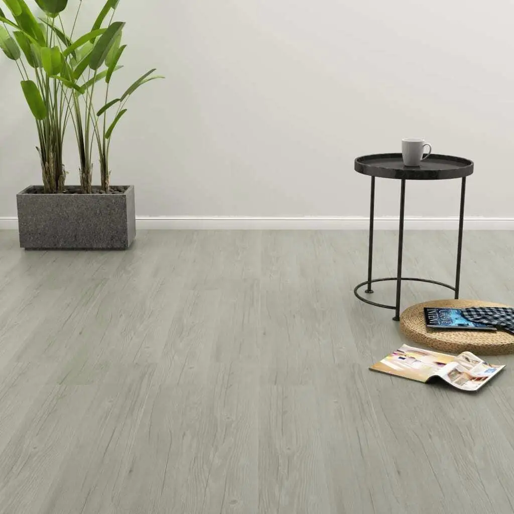 Self-Adhesive PVC Flooring Planks - 4.46 m² - 3mm Thickness - Stylish Grey for Easy Installation
