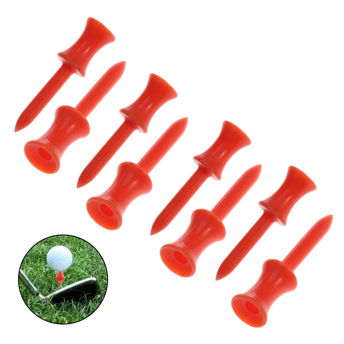 

50pcs 48mm Large Castle Tees (Orange) Plastic tee 70mm tee tees 70mm