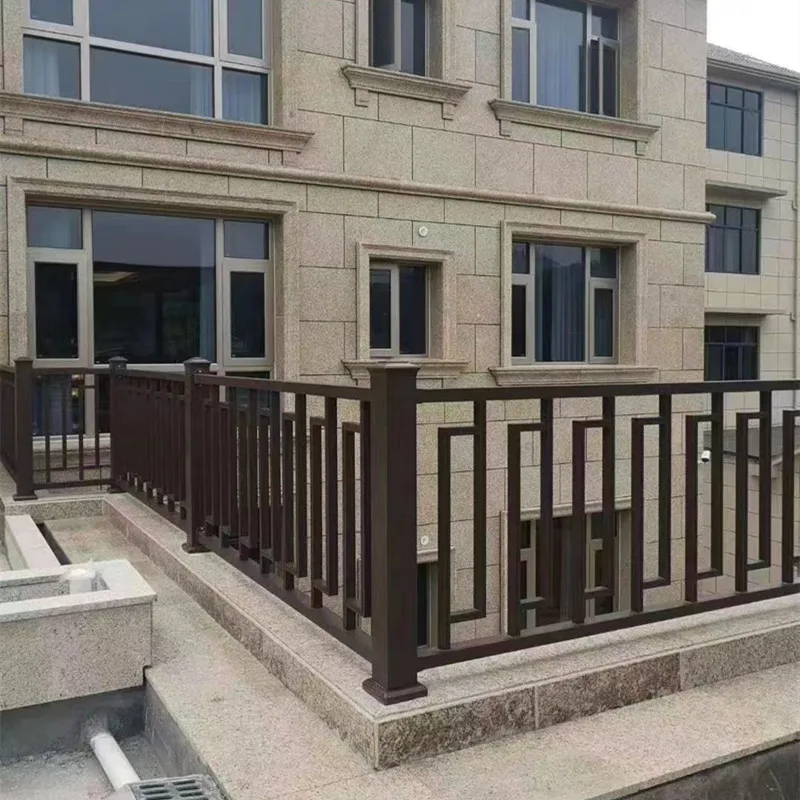 Clôture de garde-corps en aluminium forgé, clôture de villa de balcon, balustrades extérieures en fe