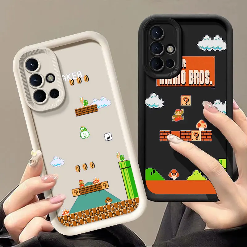 Retro M-Marios Game Sky Eye Stairs Soft Silicone Phone Case For Samsung Galaxy S20 S21 S23 S24 FE S22 S25 Plus Ultra