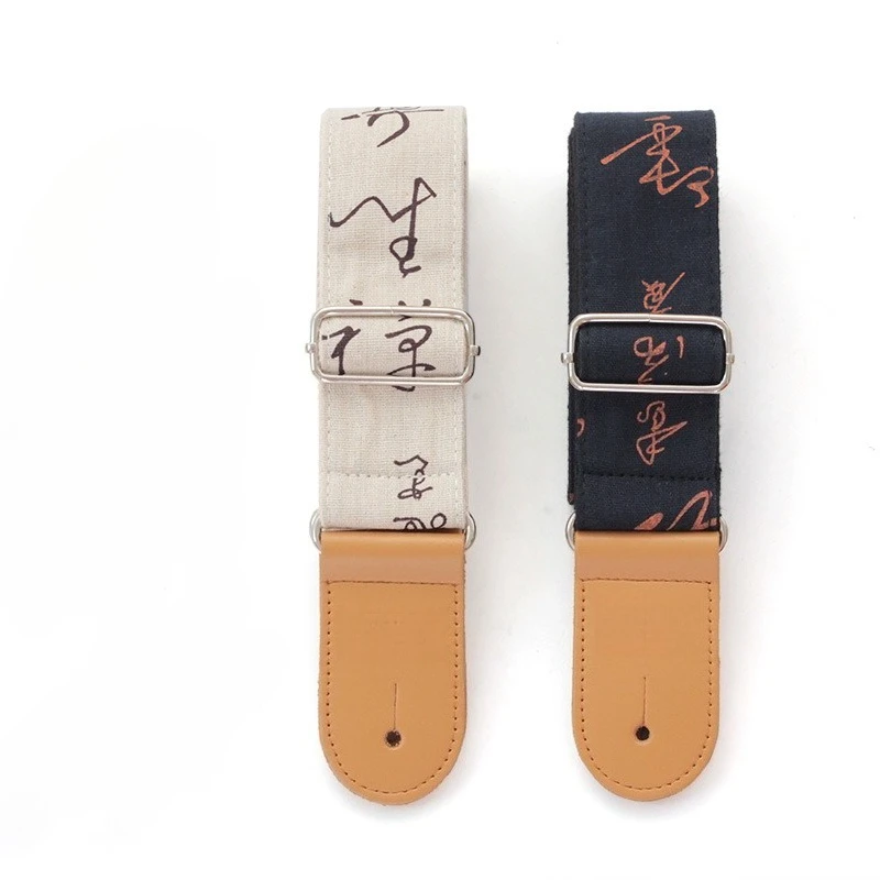 Guitar Strap Cotton Linen Bass Electric Guitar Tailpin Shoulder Strap Classical Guitar Accessories