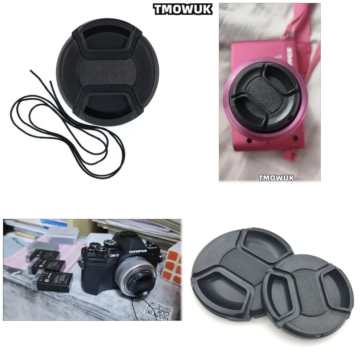 For Panasonic S5II G97 G8 GH5II GF5 GF9 LX100II FZ3000 DMC-FZ700 DMC-FZ750 Camera Lens Cap Protective Cover Center Pinch Snap-on