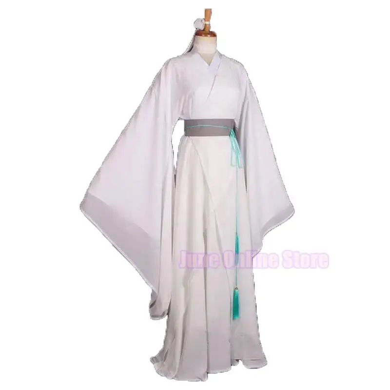 Disfraz de Cosplay de Anime Xie Lian Tian Guan Ci Fu Xielian, disfraces de Cosplay, pelucas superiores, accesorios para hombres y mujeres, ropa blanca de Halloween Han Fu