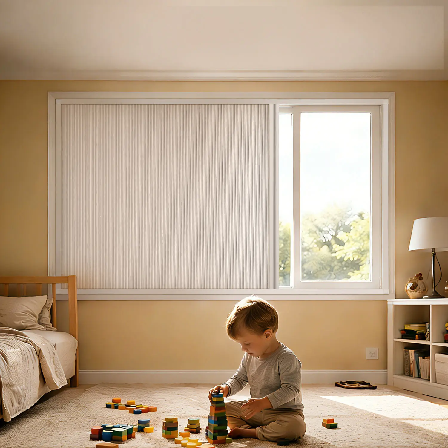 Full Blackout Skylight Blinds. Total darkness for bedrooms. Heat insulation & UV block. No drill. Fits roof windows & glass