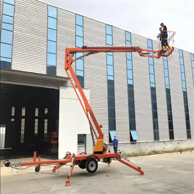 Customize 22M Hydraulic Mobile Arm Curved Capable Electric Self-Propelled Articulated Lifting Platform with Car Lift