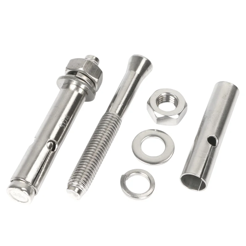 304 Stainless Steel Expansion Anchor Bolt M6 M8 M10 Heavy Duty Masonry Bolt for Stone Brick Concrete Fixing Concrete Wall Anchor
