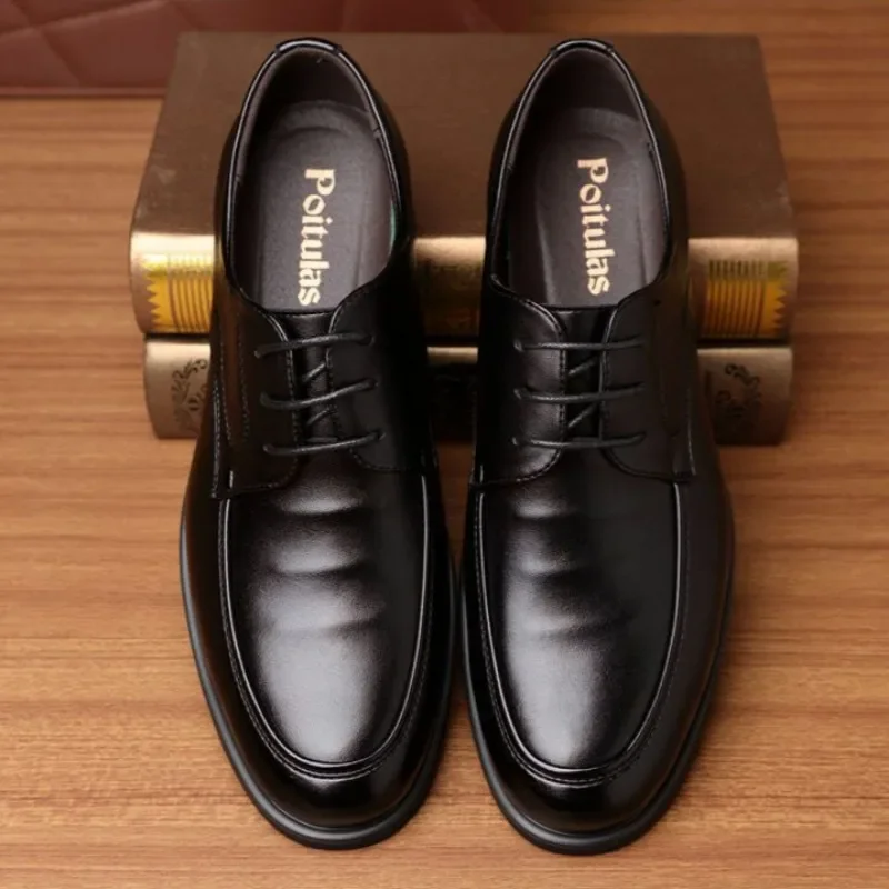 Soft Flat Business Male Casual Shoe Dress Shoes Moccasin Formal Men's Leather Comfortable On Sale Social High Quality Fashion Pu