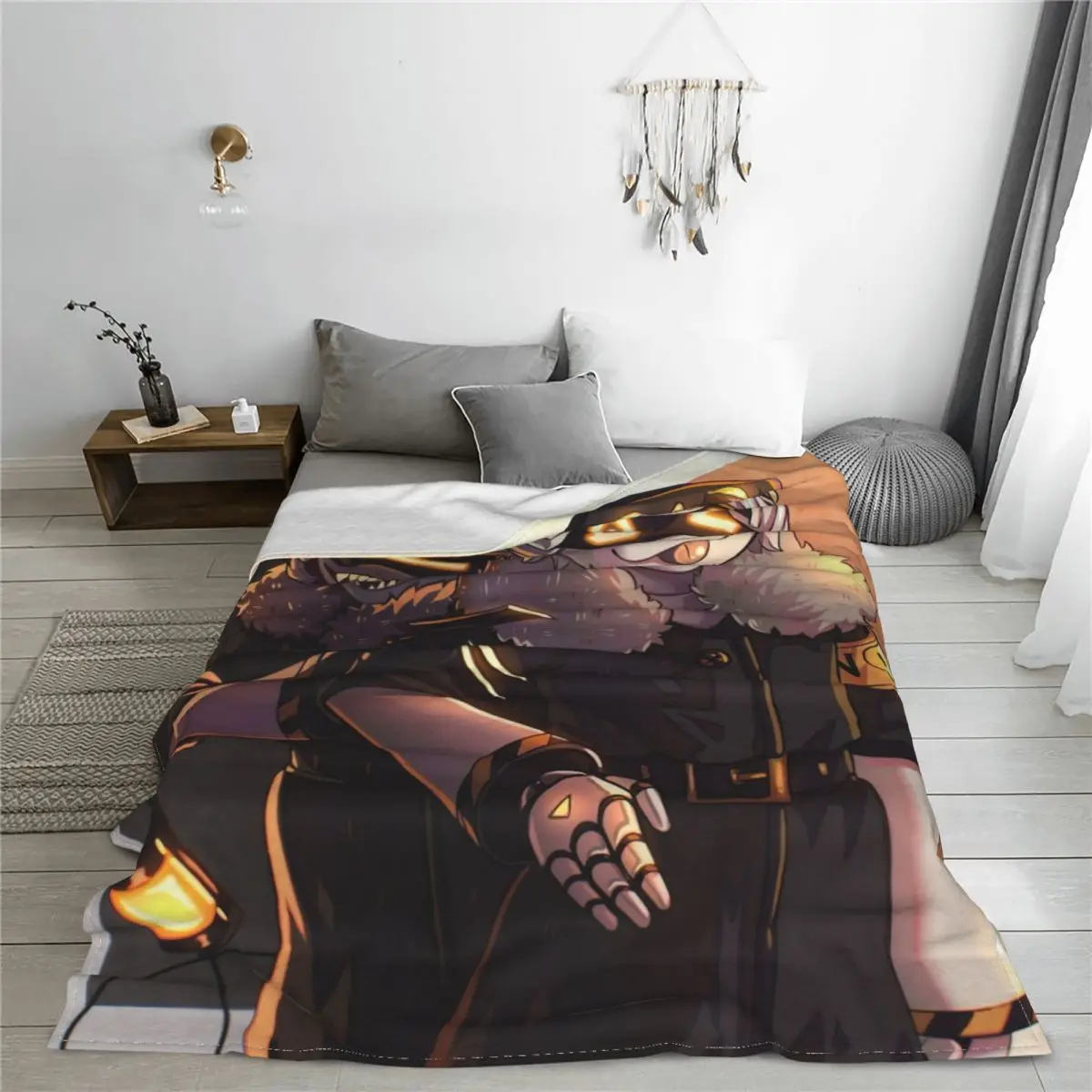 Murder Drones N Blanket Fleece Summer Air Conditioning Anime Breathable Warm Throw Blanket for Home Office Plush Thin Quilt