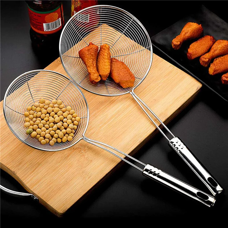 【Rushed】Skimmer Spoon, 8 Pack Stainless Steel Spider Strainer Skimmer Spoon, Donut Spoon, Skimmer Spoon For Kitchen Deep Fryer
