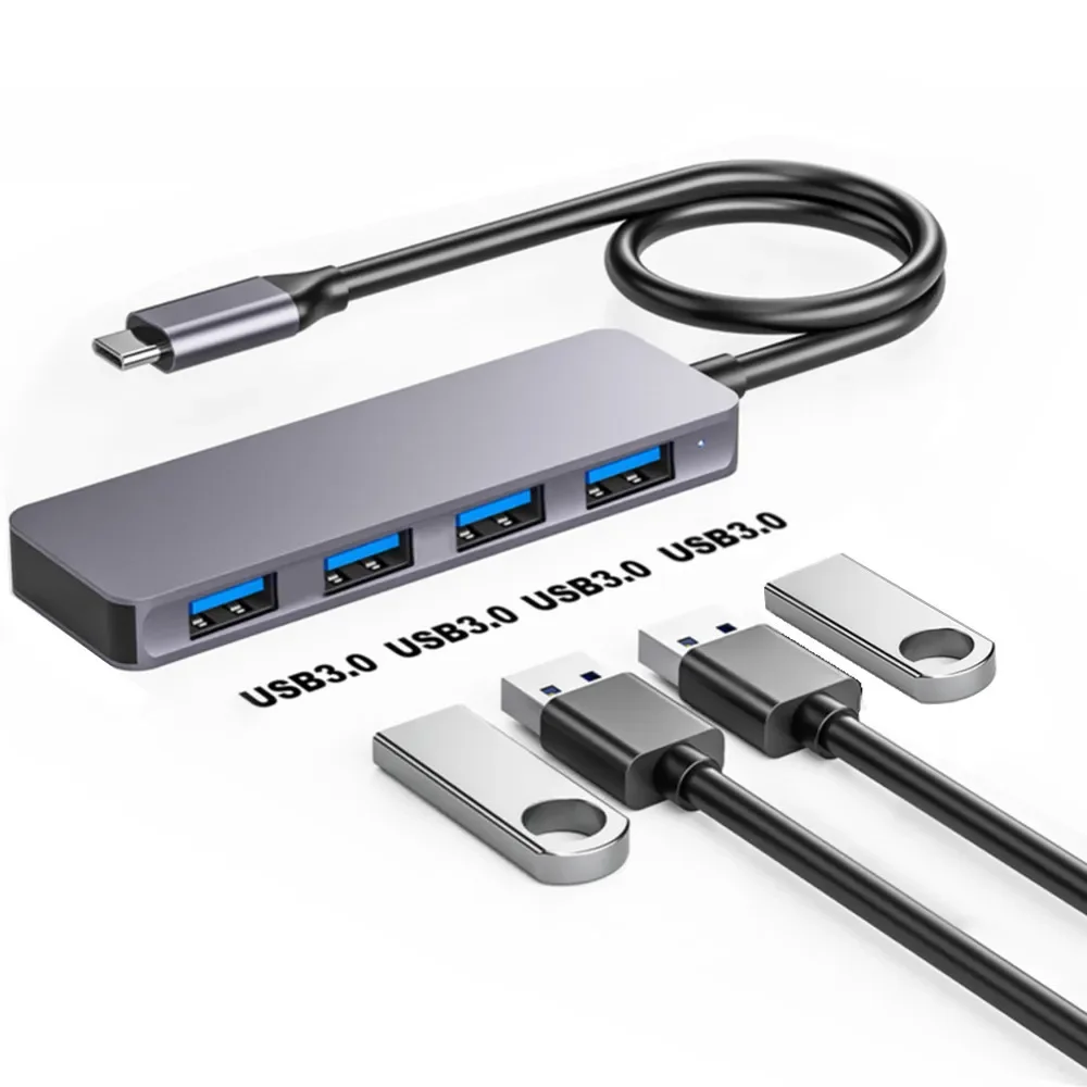 

USB 3.0 computer splitter Type-C One To Four Port Docking Station Hub USB 3.0HUB High-speed Computer Expander