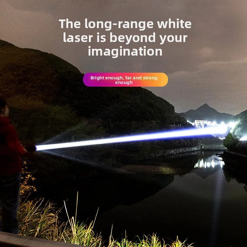 99000000LM Super Bright LED Flashlight 100W GT60 Long Range Powerful Torch Type-c Rechargeable Outdoor Flashlight Power Display