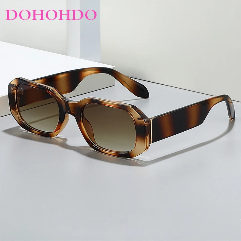 

Rectangle Sunglasses Men And Women Retro Trending Luxury Brand Design Small Frame Shades Fashion Outdoor Travel Glasses UV400