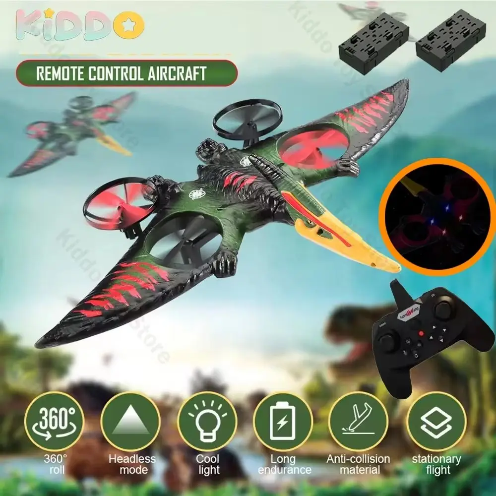 Schiuma EPP RC Dinosauro Aereo Aliante Giocattolo RC Aereo telecomandato Rilevamento di gravità Pterosauro RC Giocattoli volanti Durevole portatile